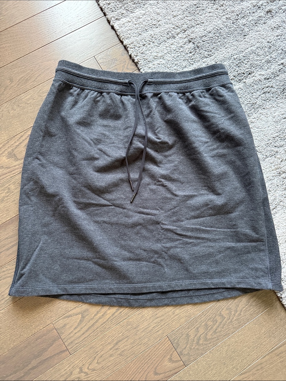 Women's Charcoal Drawstring Knit Skirt